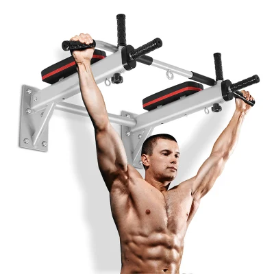 Exercício multifuncional equipamento de ginástica fitness montado na parede queixo puxar para cima barra horizontal para construção corporal em casa