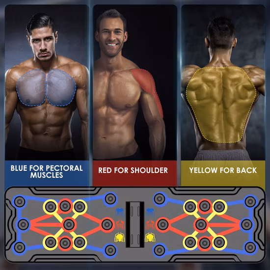 Vendas quentes exercício muscular profissional equipamento de treinamento de treino em casa push up bar board